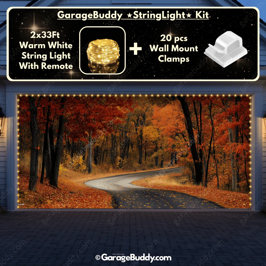 Autumn Road | Nature Garage Door Cover - Image 22