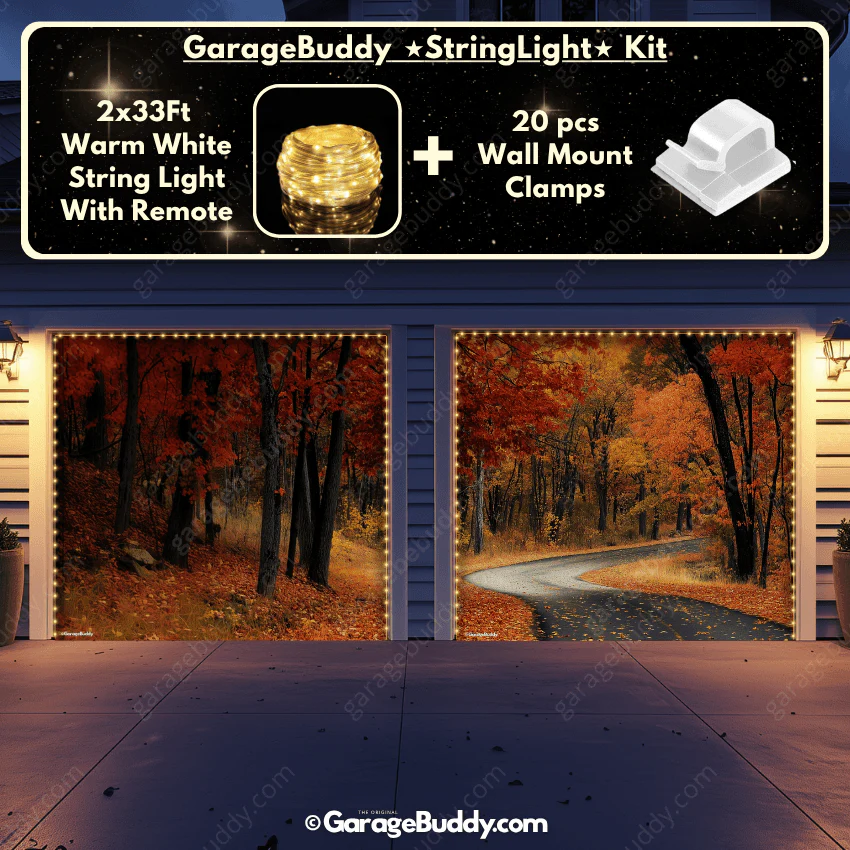 Autumn Road | Nature Garage Door Cover - Image 3