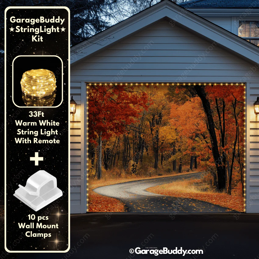 Autumn Road | Nature Garage Door Cover - Image 7