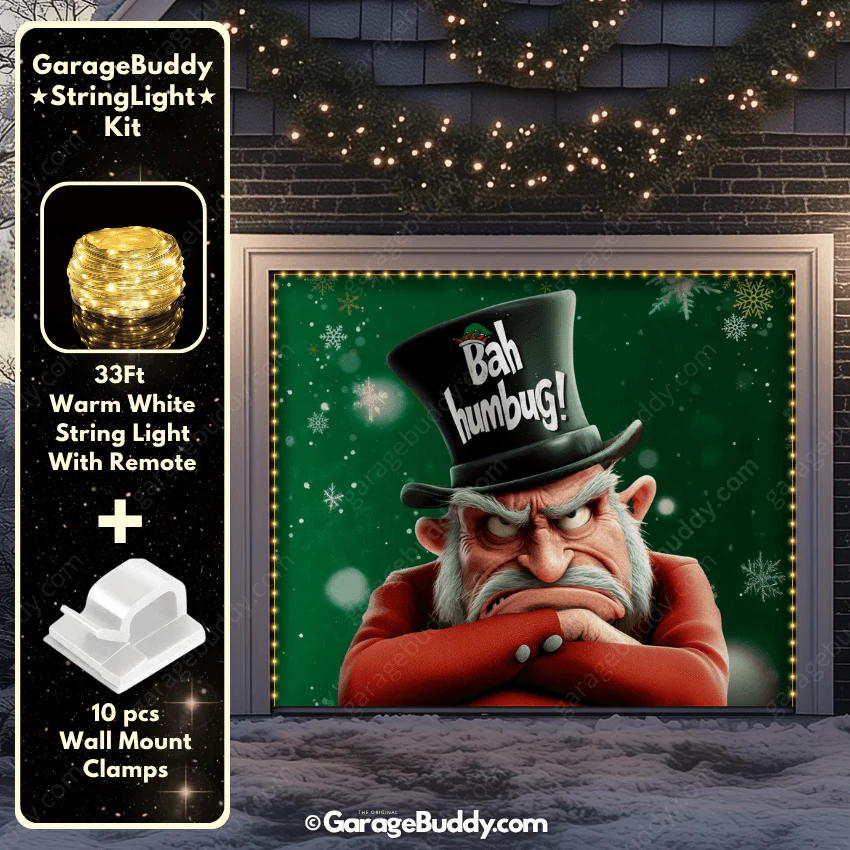 Bah Humbug | Christmas Garage Door Cover - Image 10