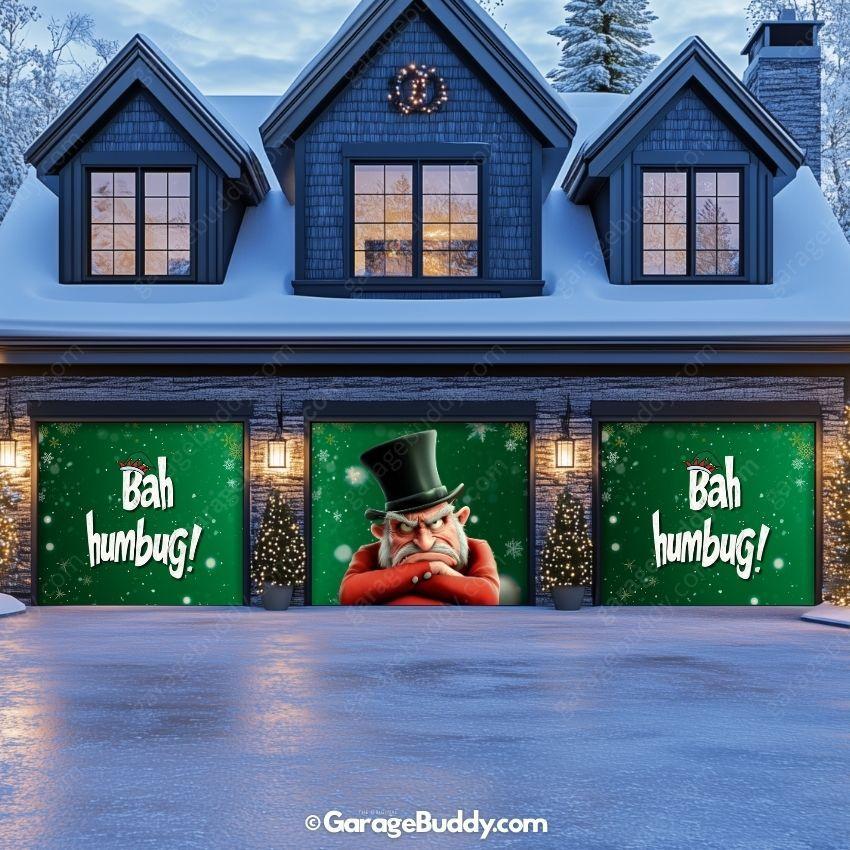 Bah Humbug | Christmas Garage Door Cover - Image 13