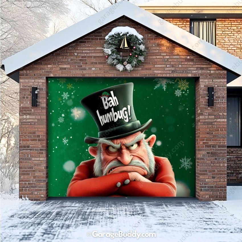 Bah Humbug | Christmas Garage Door Cover - Image 15