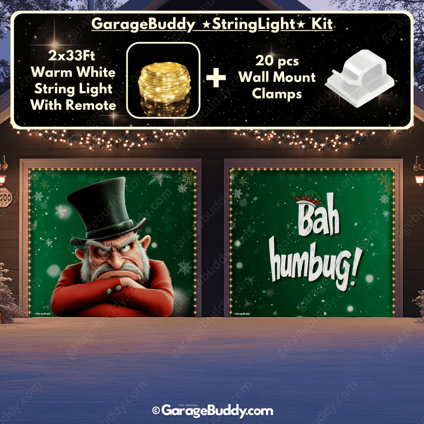 Bah Humbug | Christmas Garage Door Cover - Image 17
