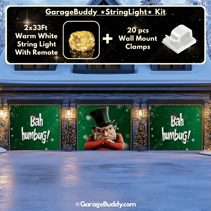 Bah Humbug | Christmas Garage Door Cover - Image 21