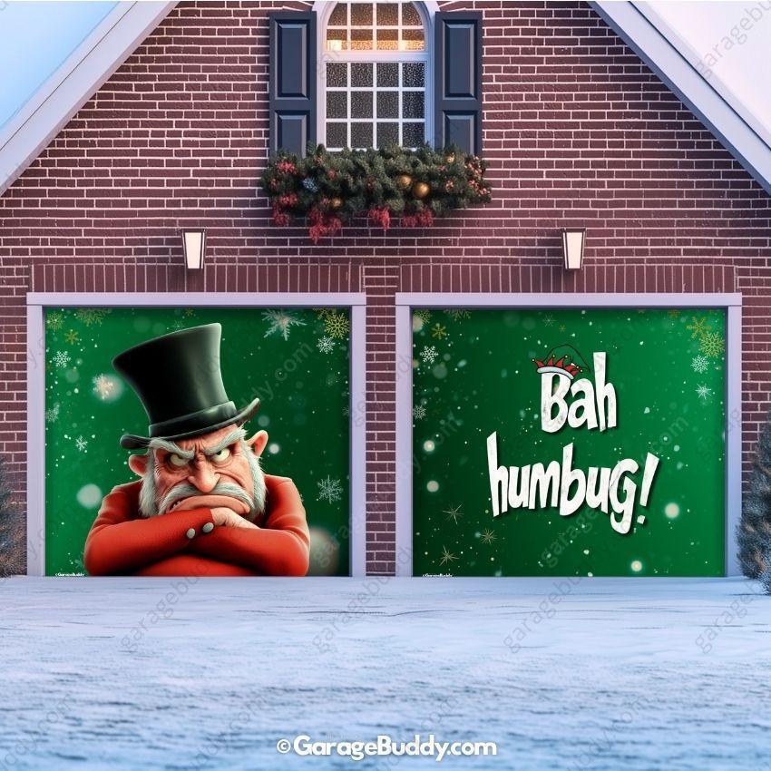 Bah Humbug | Christmas Garage Door Cover - Image 3