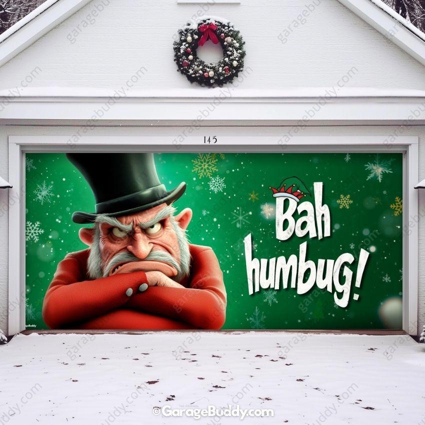 Bah Humbug | Christmas Garage Door Cover - Image 9