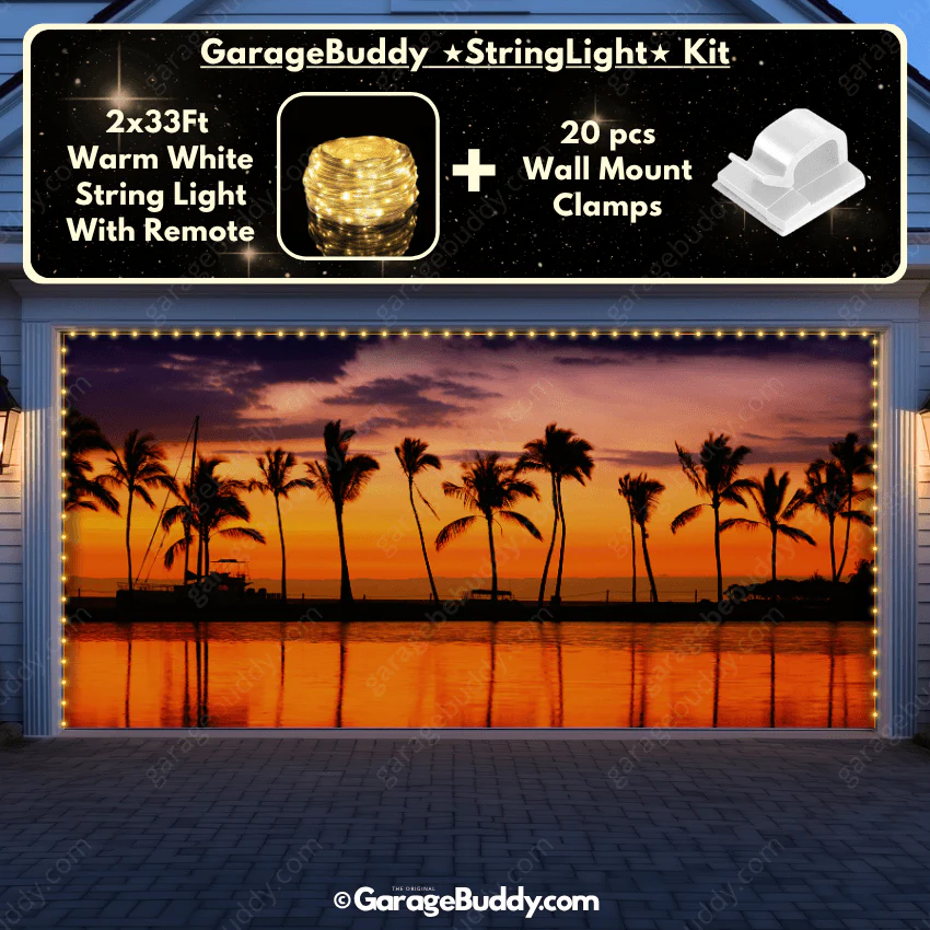 Beach Sunset | Nature Garage Door Cover - Image 11