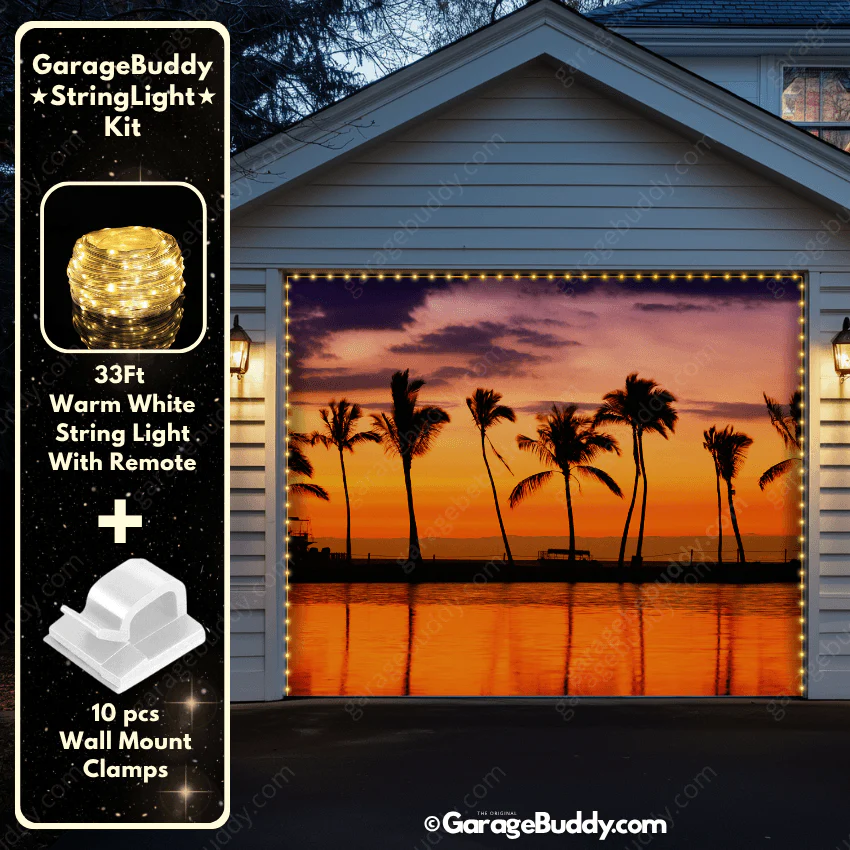Beach Sunset | Nature Garage Door Cover - Image 4