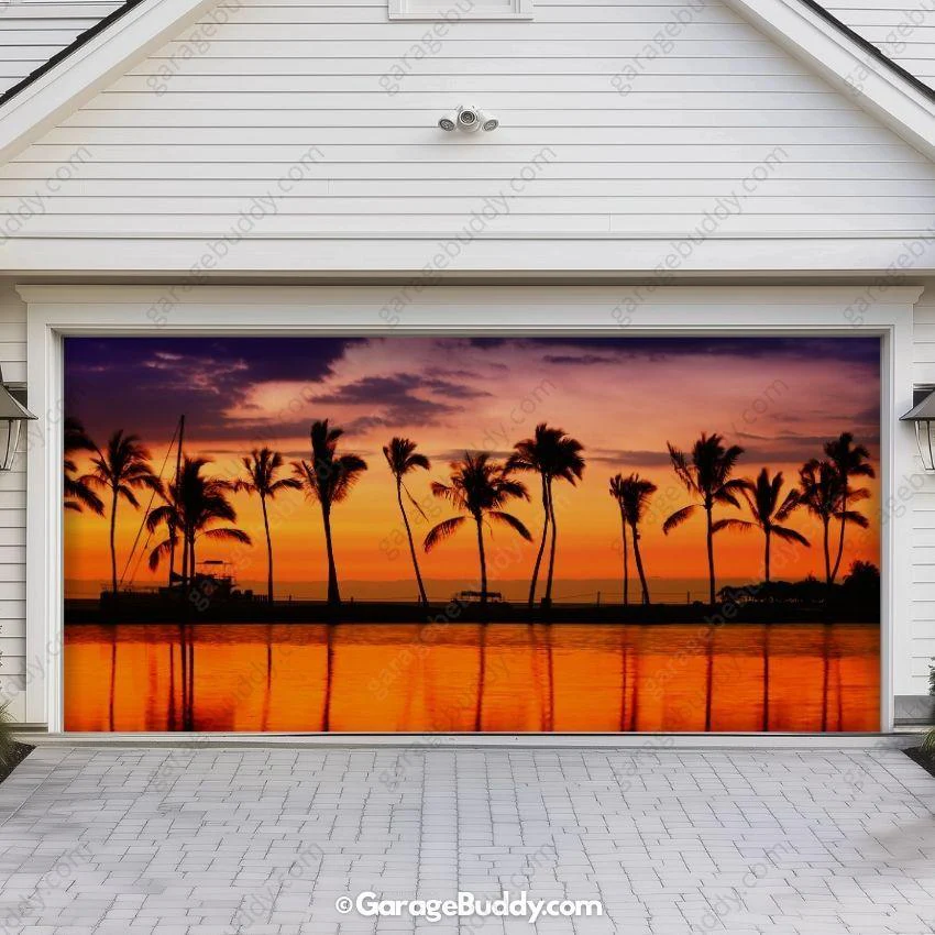 Beach Sunset | Nature Garage Door Cover - Image 9