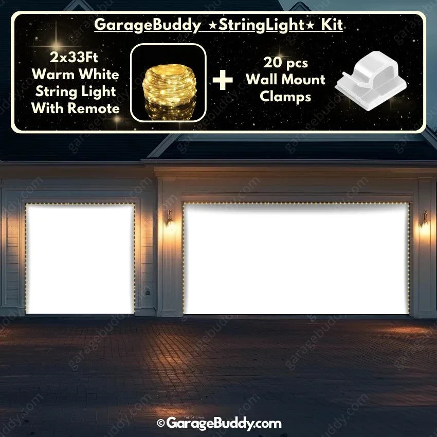 Blank White Projector Screen | GarageBuddy Garage Door Cover - Image 11