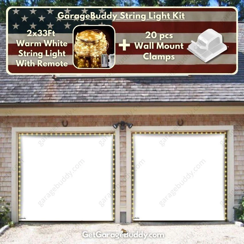 Blank White Projector Screen | GarageBuddy Garage Door Cover - Image 4