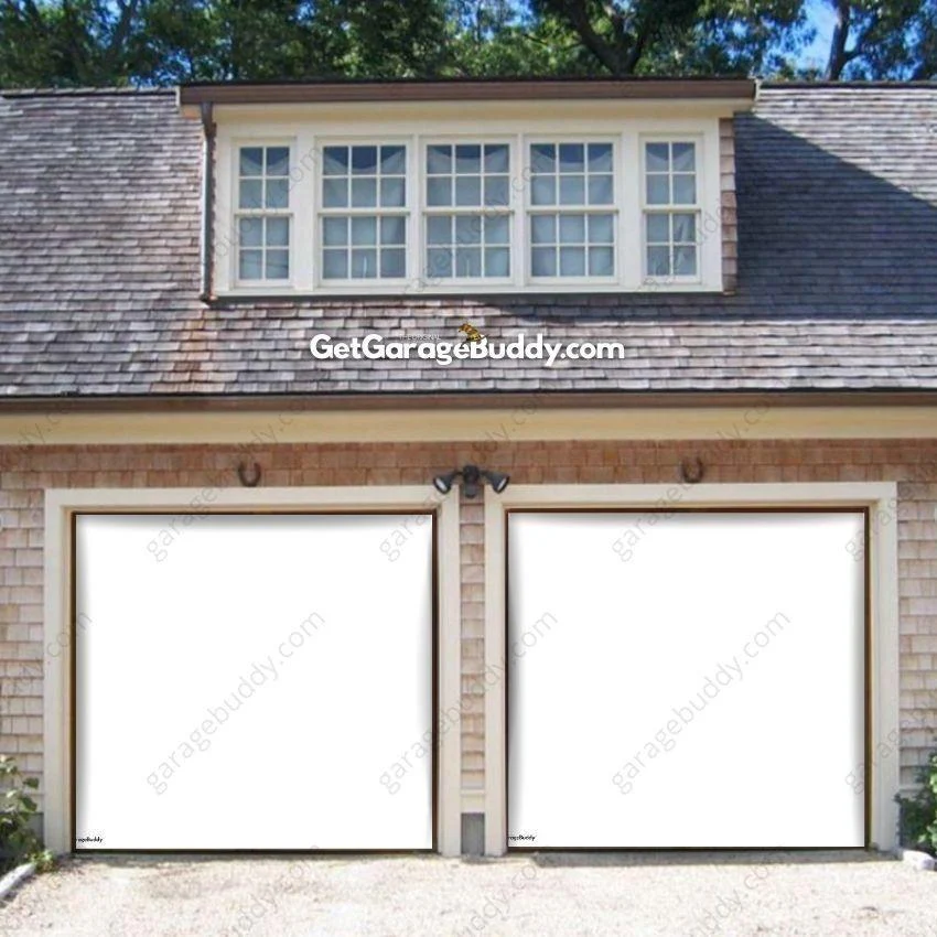 Blank White Projector Screen | GarageBuddy Garage Door Cover - Image 7