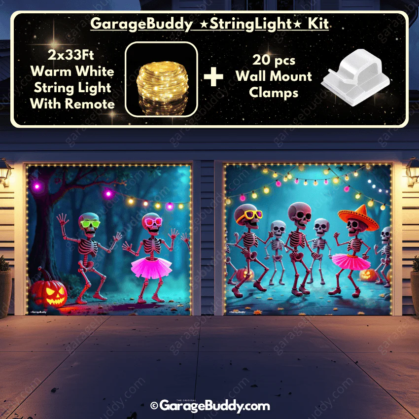 Boogie Bones (Glow) | Halloween Garage Door Cover - Image 15