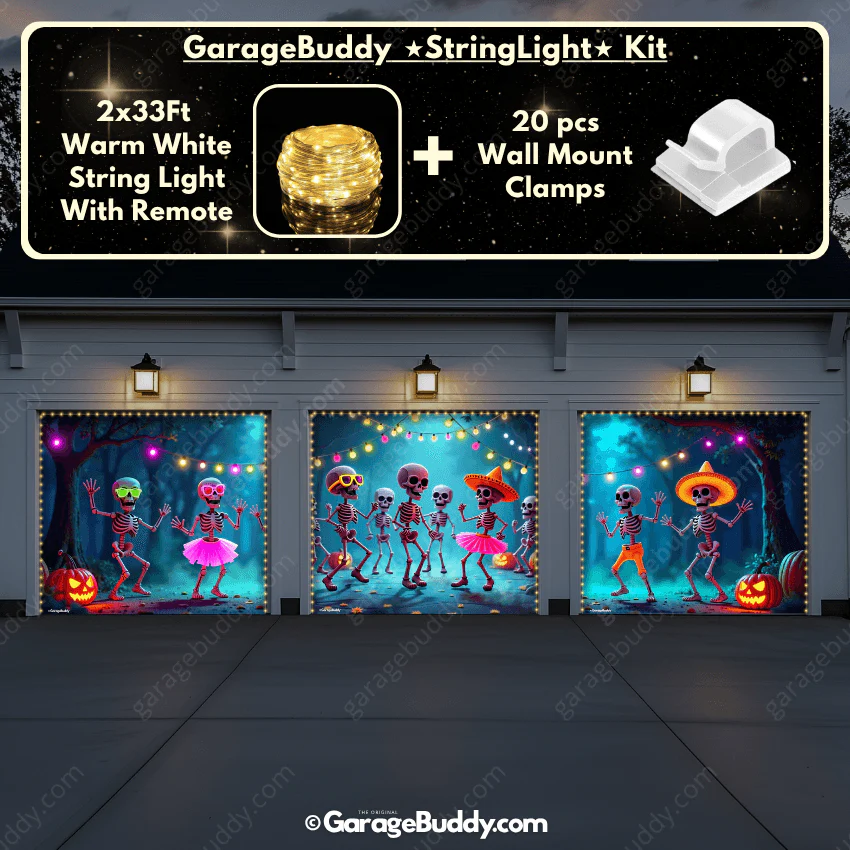 Boogie Bones (Glow) | Halloween Garage Door Cover - Image 19