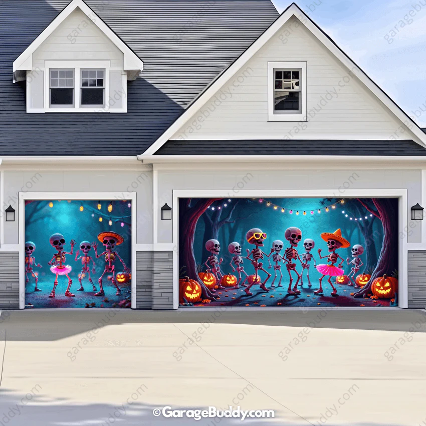 Boogie Bones (Glow) | Halloween Garage Door Cover - Image 20