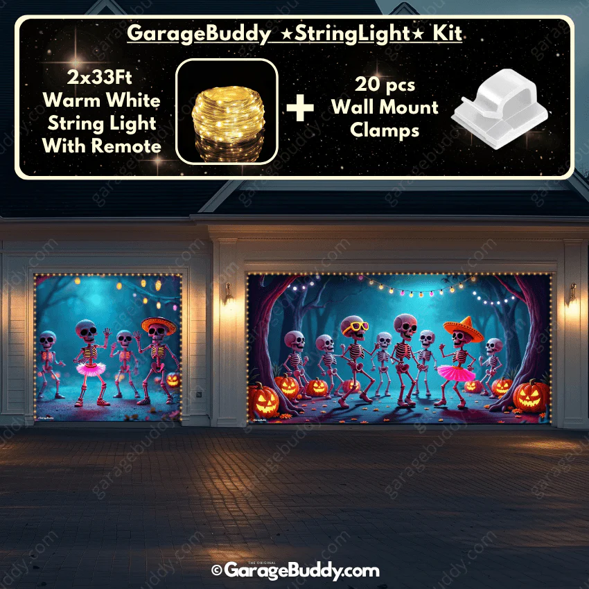 Boogie Bones (Glow) | Halloween Garage Door Cover - Image 21