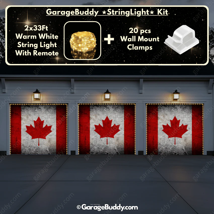 Canada Flag (Rustic) | Patriotic Garage Door Cover - Image 20