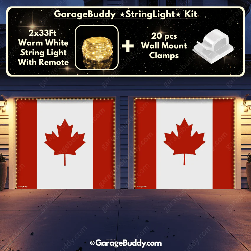 Canada Flag (Plain) | Patriotic Garage Door Cover - Image 15