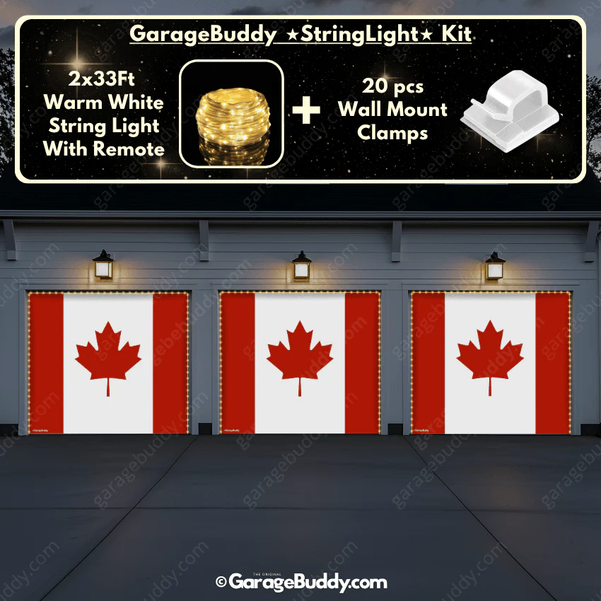 Canada Flag (Plain) | Patriotic Garage Door Cover - Image 16