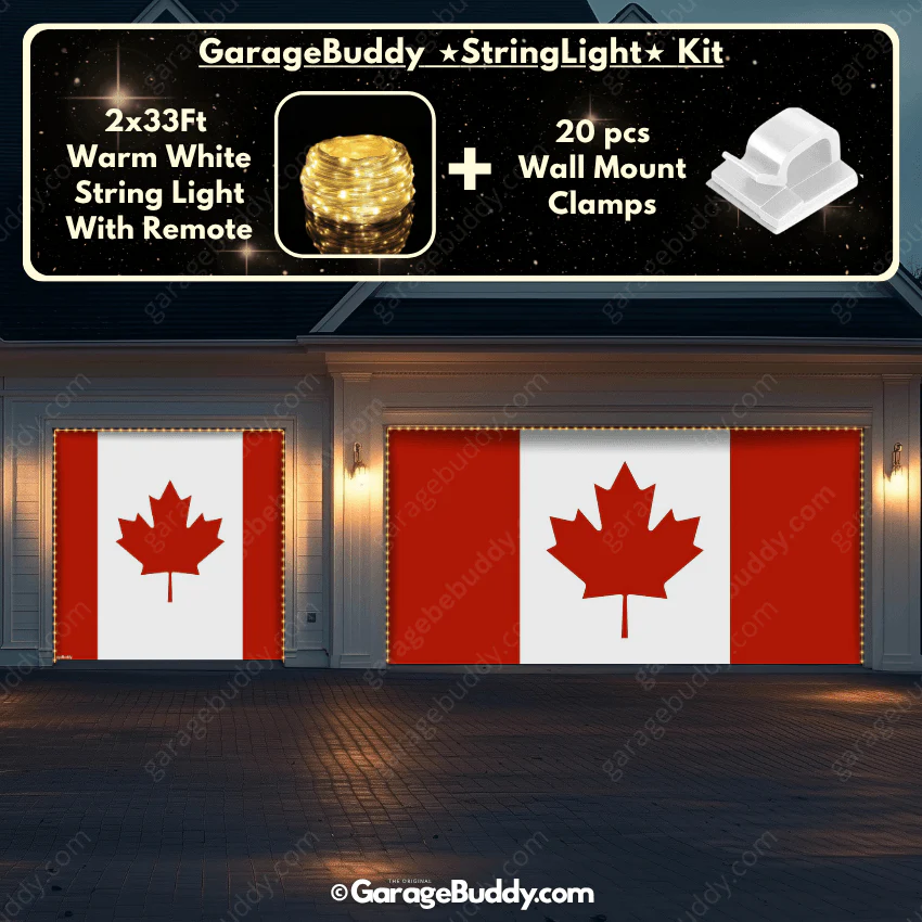 Canada Flag (Plain) | Patriotic Garage Door Cover - Image 19