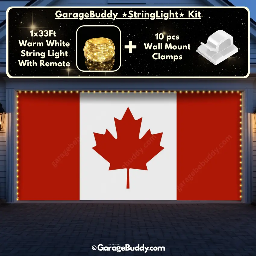Canada Flag (Plain) | Patriotic Garage Door Cover - Image 21