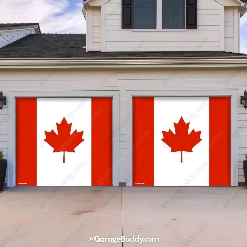 Canada Flag (Plain) | Patriotic Garage Door Cover - Image 8