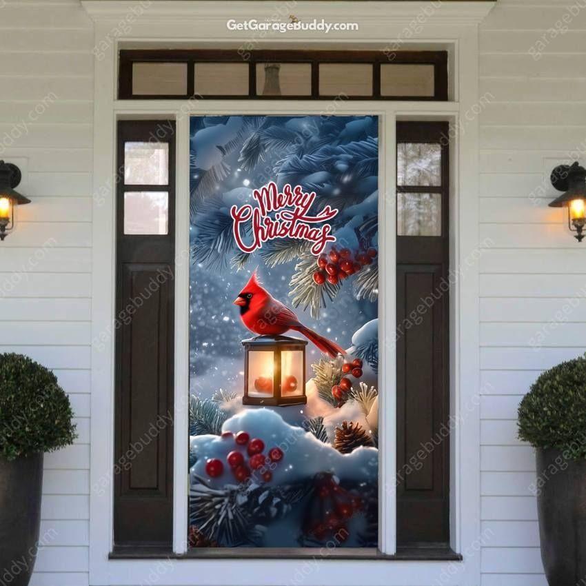 Cardinal's Christmas | Christmas Front Door Cover - Image 3