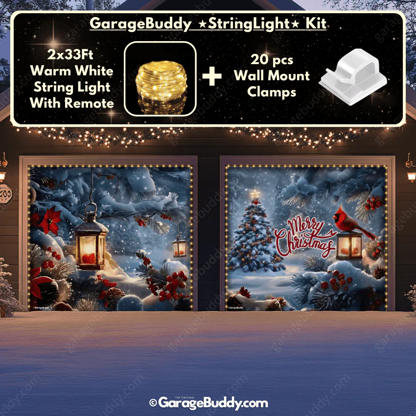 Cardinal's Christmas | Christmas Garage Door Cover - Image 17