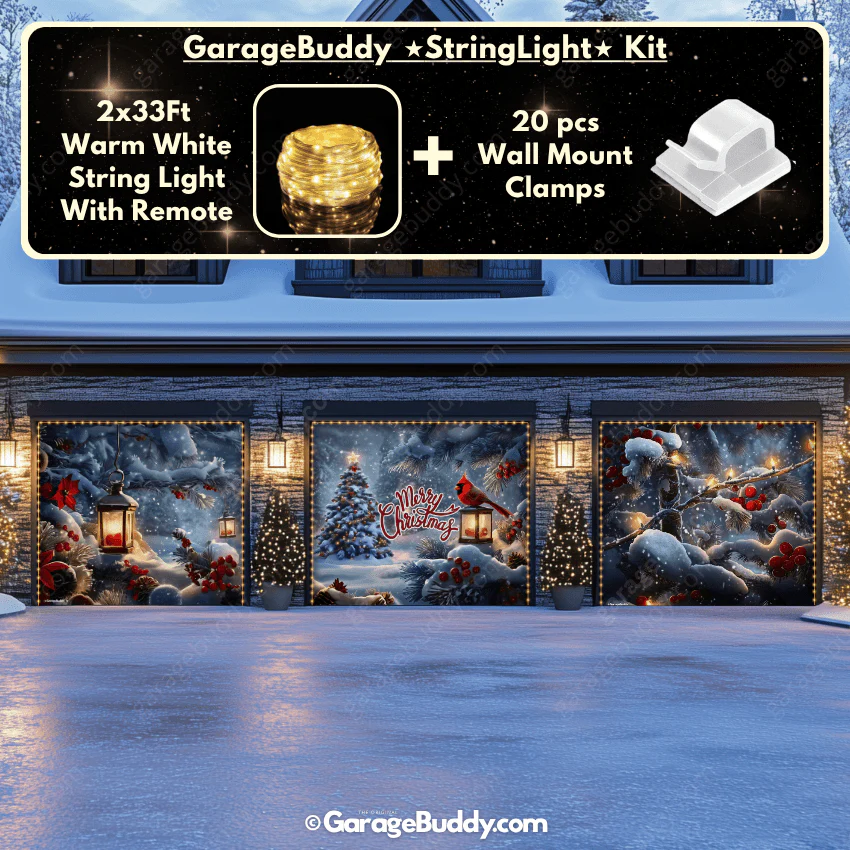 Cardinal's Christmas | Christmas Garage Door Cover - Image 21