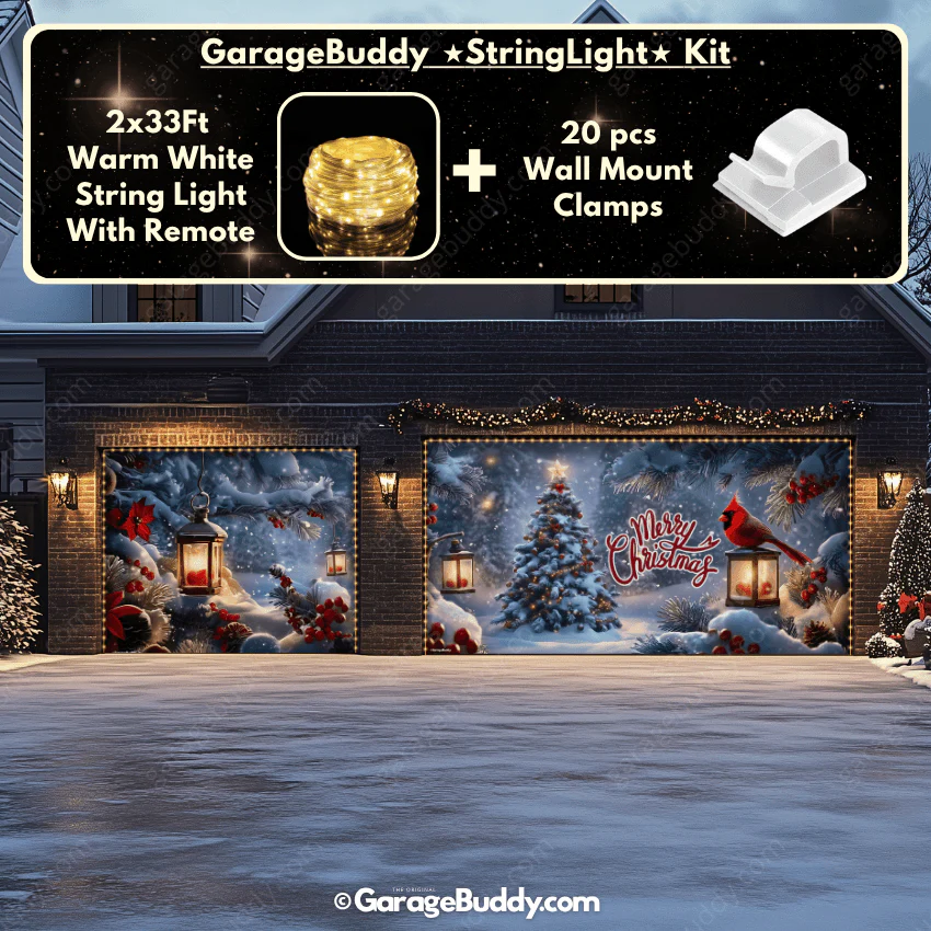 Cardinal's Christmas | Christmas Garage Door Cover - Image 22