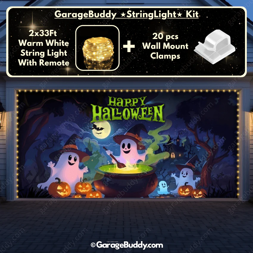 Cute Ghosts | Halloween Garage Door Cover - Image 12