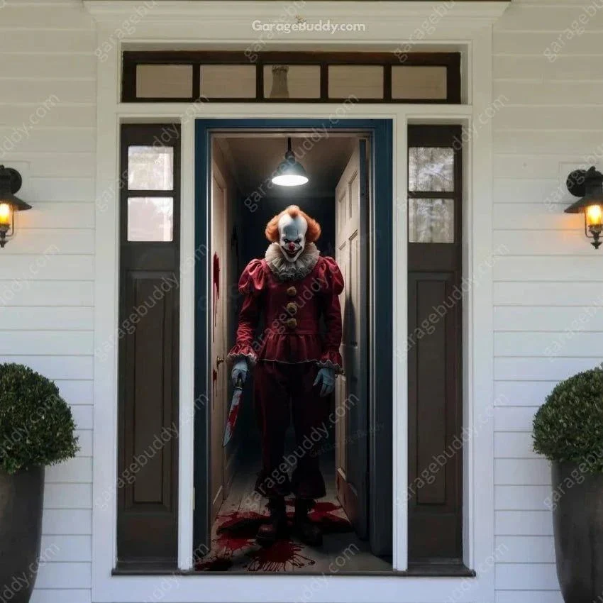 Doorway Clown | Halloween Front Door Cover - Image 3