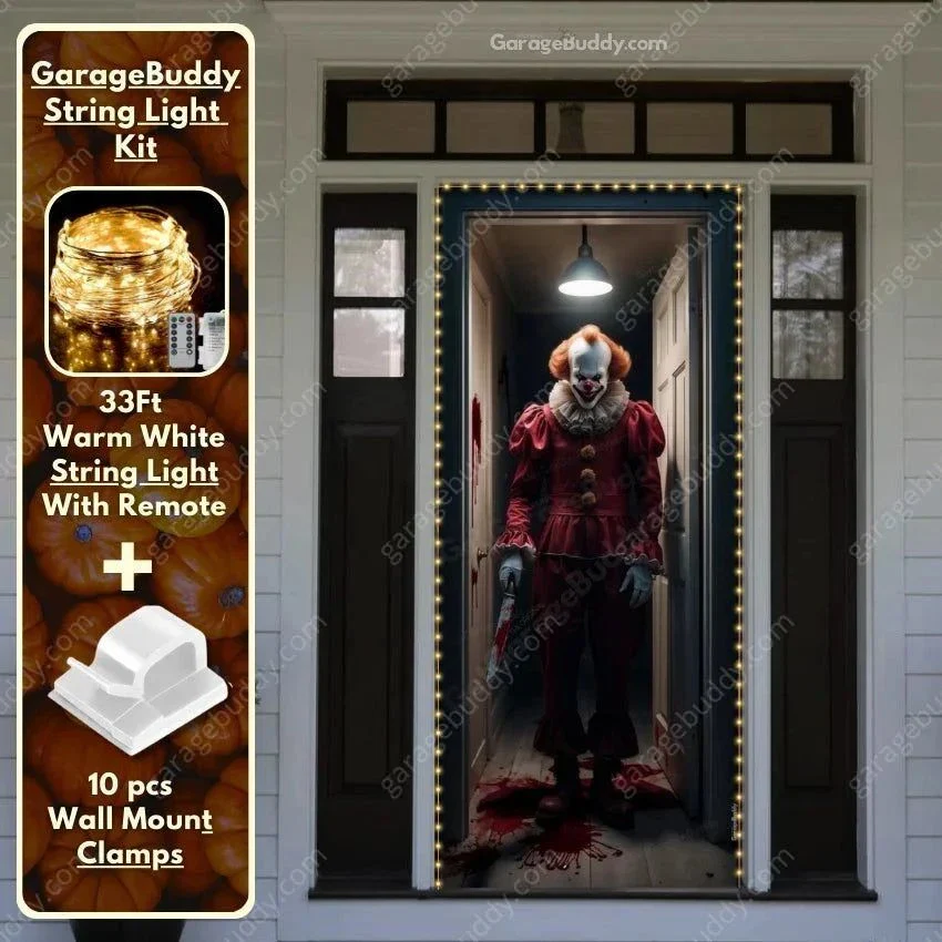 Doorway Clown | Halloween Front Door Cover - Image 4