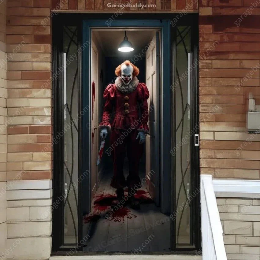 Doorway Clown | Halloween Front Door Cover - Image 8