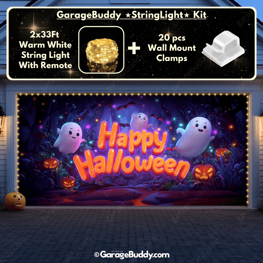 Ghost Party (Glow) | Halloween Garage Door Cover - Image 11