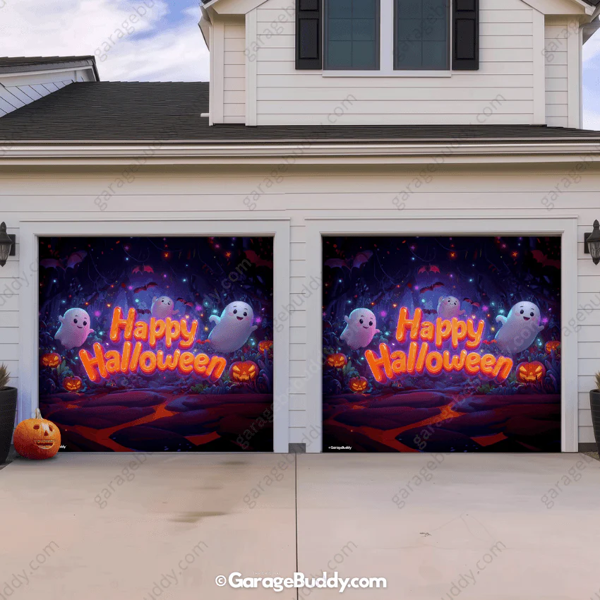 Ghost Party (Glow) | Halloween Garage Door Cover - Image 12