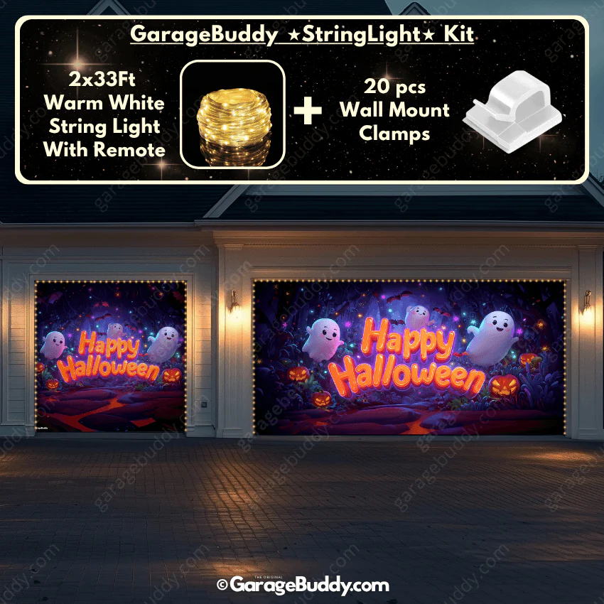 Ghost Party (Glow) | Halloween Garage Door Cover - Image 17