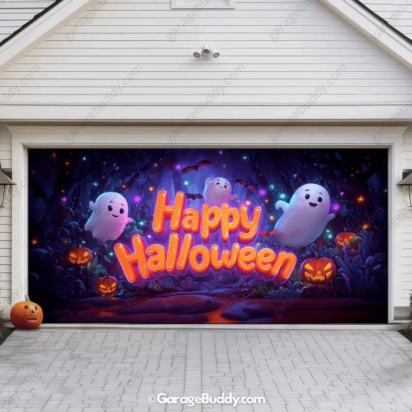 Ghost Party (Glow) | Halloween Garage Door Cover - Image 24
