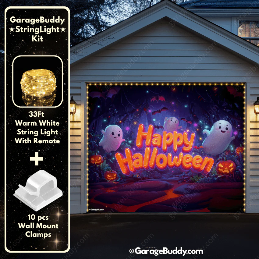 Ghost Party (Glow) | Halloween Garage Door Cover - Image 9