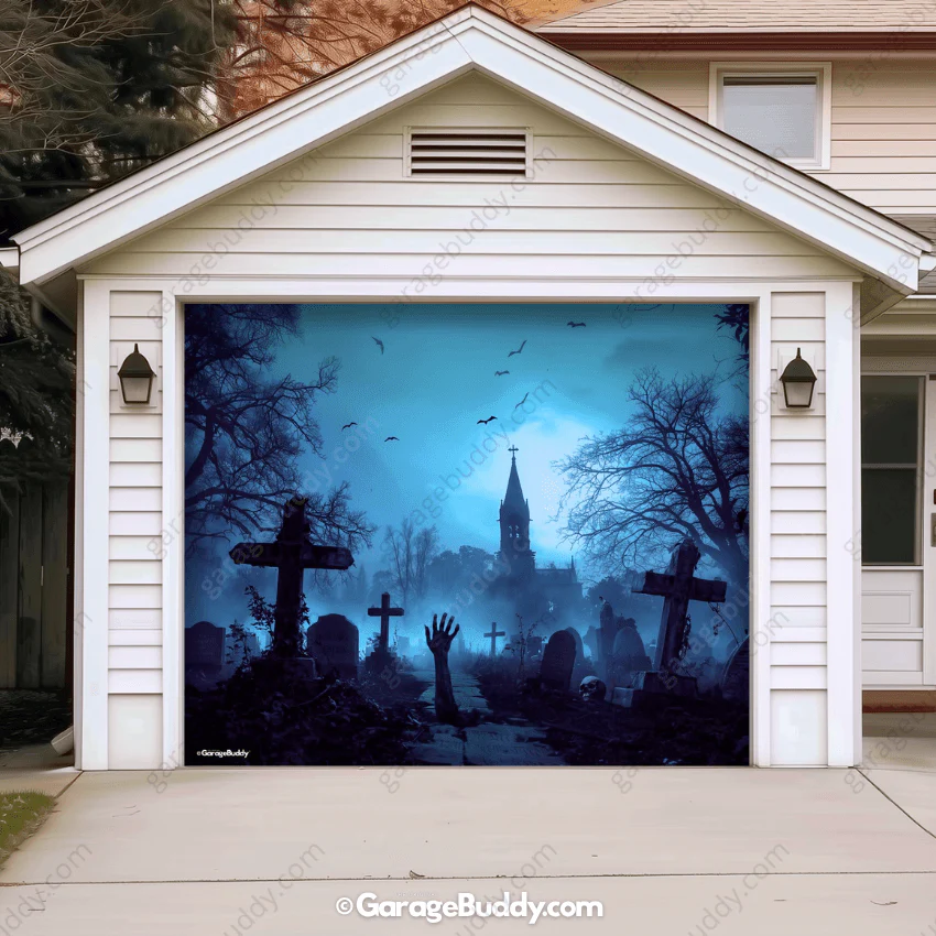 Grave Rising (Glow) | Halloween Garage Door Cover - Image 11