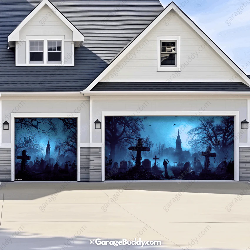 Grave Rising (Glow) | Halloween Garage Door Cover - Image 14
