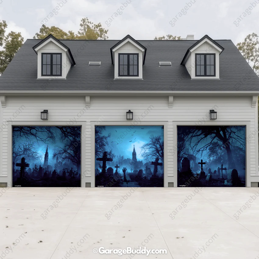 Grave Rising (Glow) | Halloween Garage Door Cover - Image 16