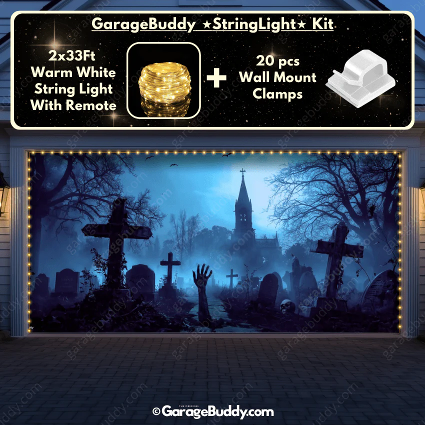 Grave Rising (Glow) | Halloween Garage Door Cover - Image 18