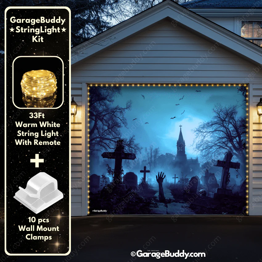 Grave Rising (Glow) | Halloween Garage Door Cover - Image 19