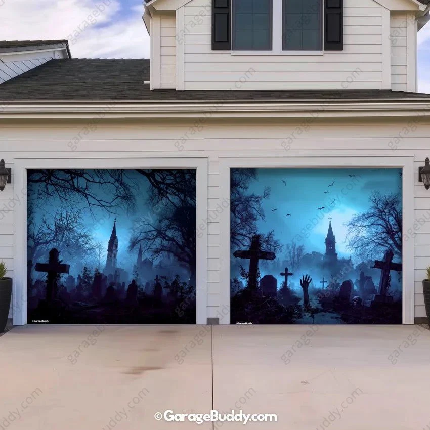 Grave Rising (Glow) | Halloween Garage Door Cover - Image 23