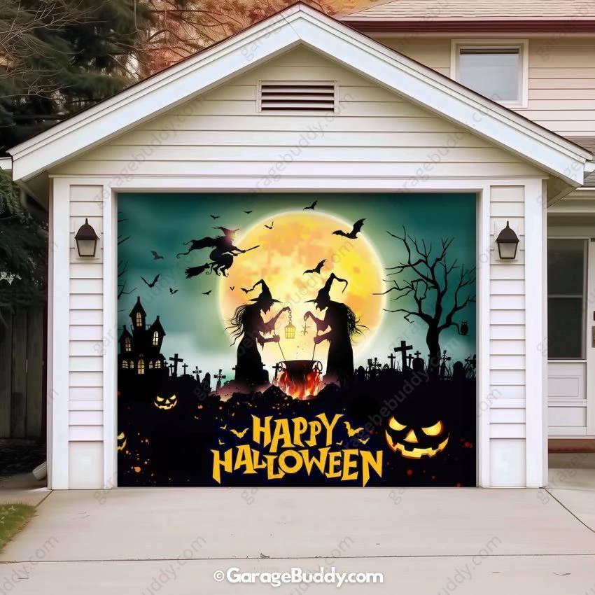 Graveyard Scene | Halloween Garage Door Cover - Image 11