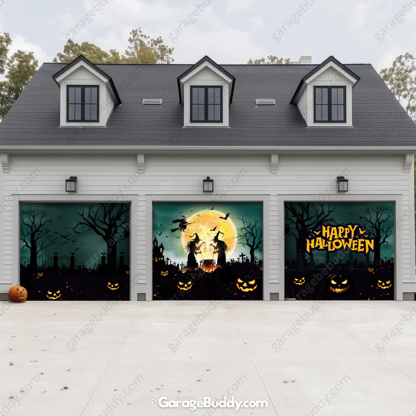 Graveyard Scene | Halloween Garage Door Cover - Image 15