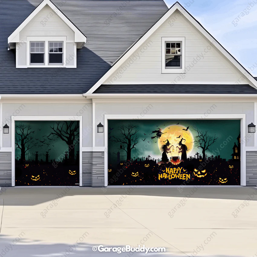 Graveyard Scene | Halloween Garage Door Cover - Image 17