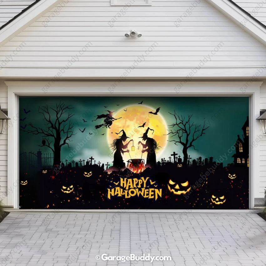 Graveyard Scene | Halloween Garage Door Cover - Image 8