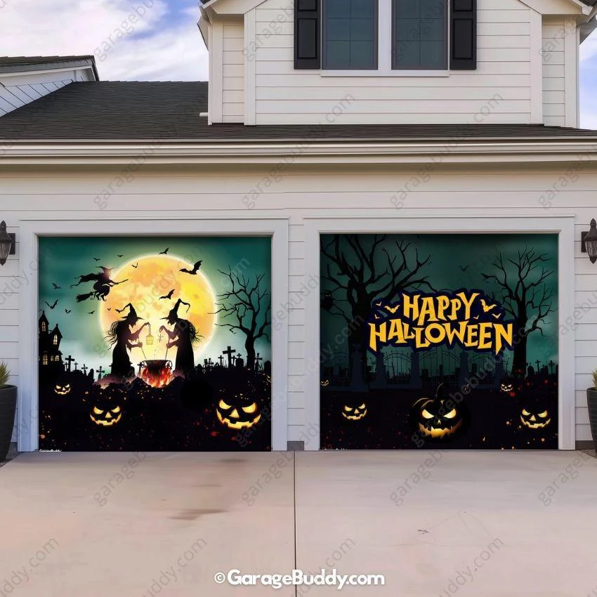 Graveyard Scene | Halloween Garage Door Cover - Image 9